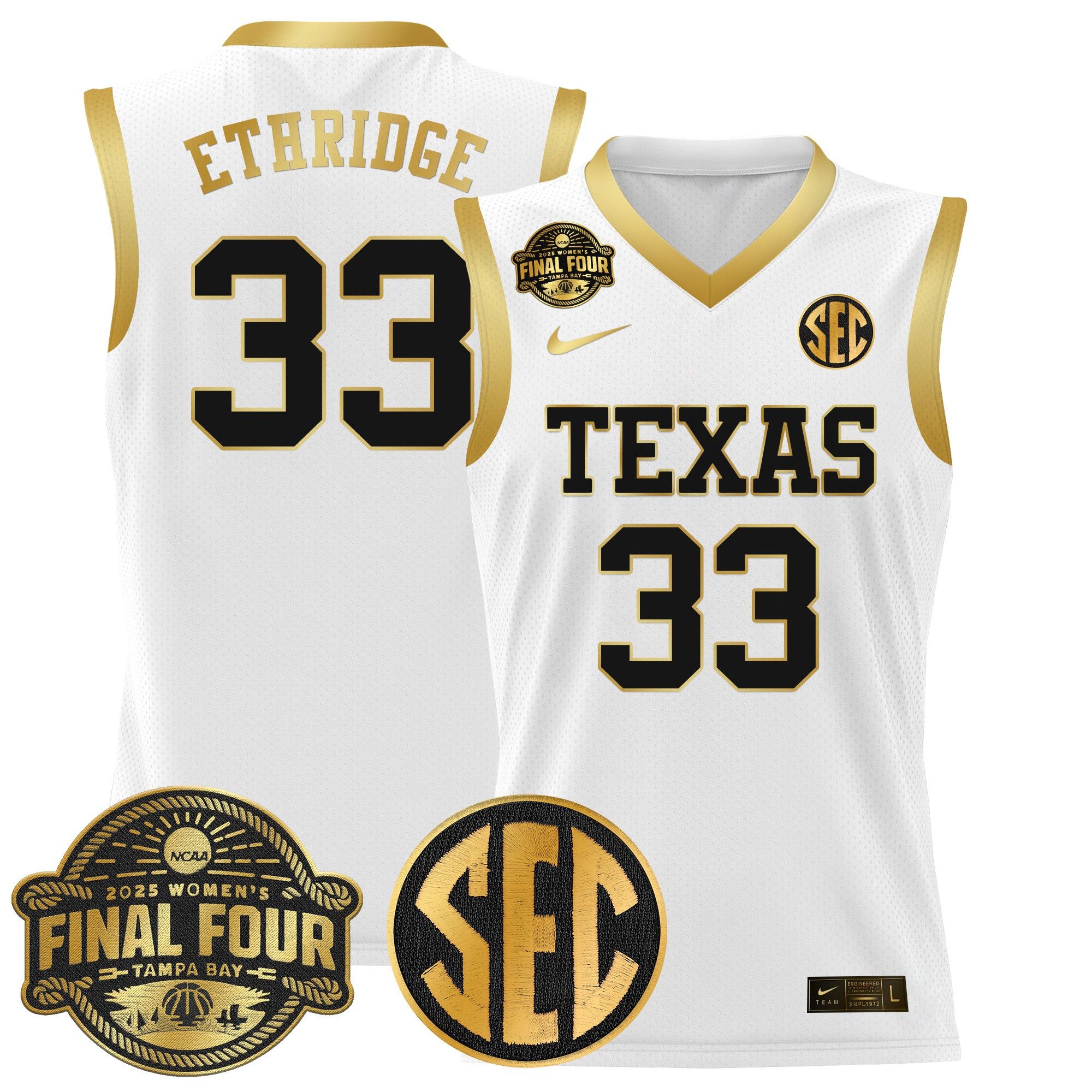 Men Texas Longhorns #33 Ethridge White Nike 2025 Final Four Patch Lightweight Basketball NCAA Jerseys